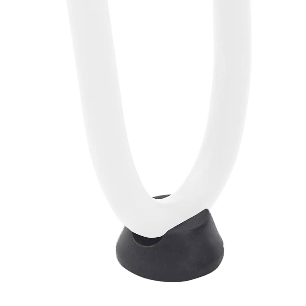 Haarnadelbeine für Couchtisch 4 Stk. Weiß 30 cm Massivstahl