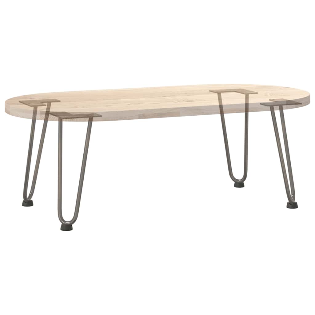 Pieds épingles à cheveux pour table basse, 4 pièces, acier naturel, 30 cm, acier massif