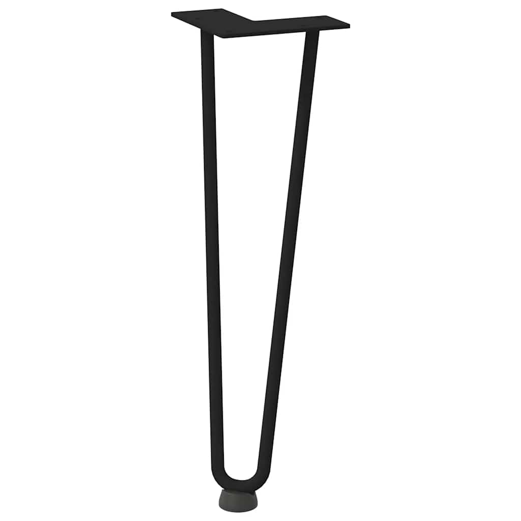 Haarnadelbeine für Couchtisch 4 Stk. Schwarz 42 cm Massivstahl