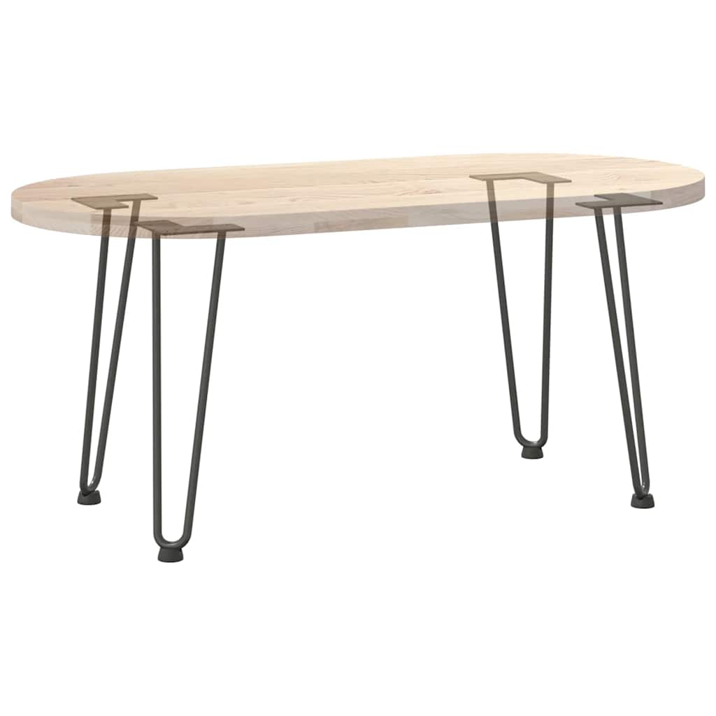 Haarnadelbeine für Couchtisch 4 Stk. Schwarz 42 cm Massivstahl