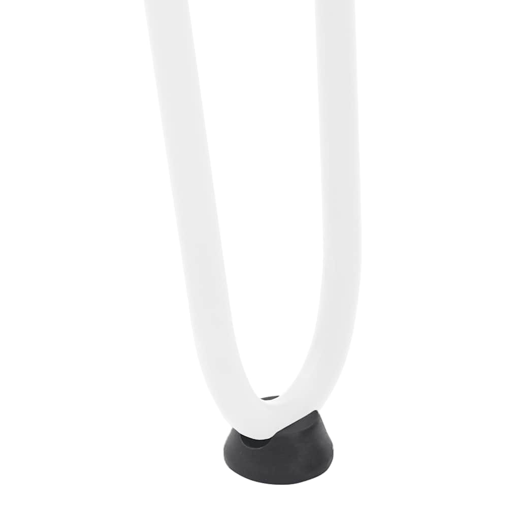 Haarnadelbeine für Couchtisch 4 Stk. Weiß 42 cm Massivstahl