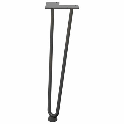 Haarnadelbeine für Couchtisch 4 Stk. Anthrazit 42 cm Massivstahl