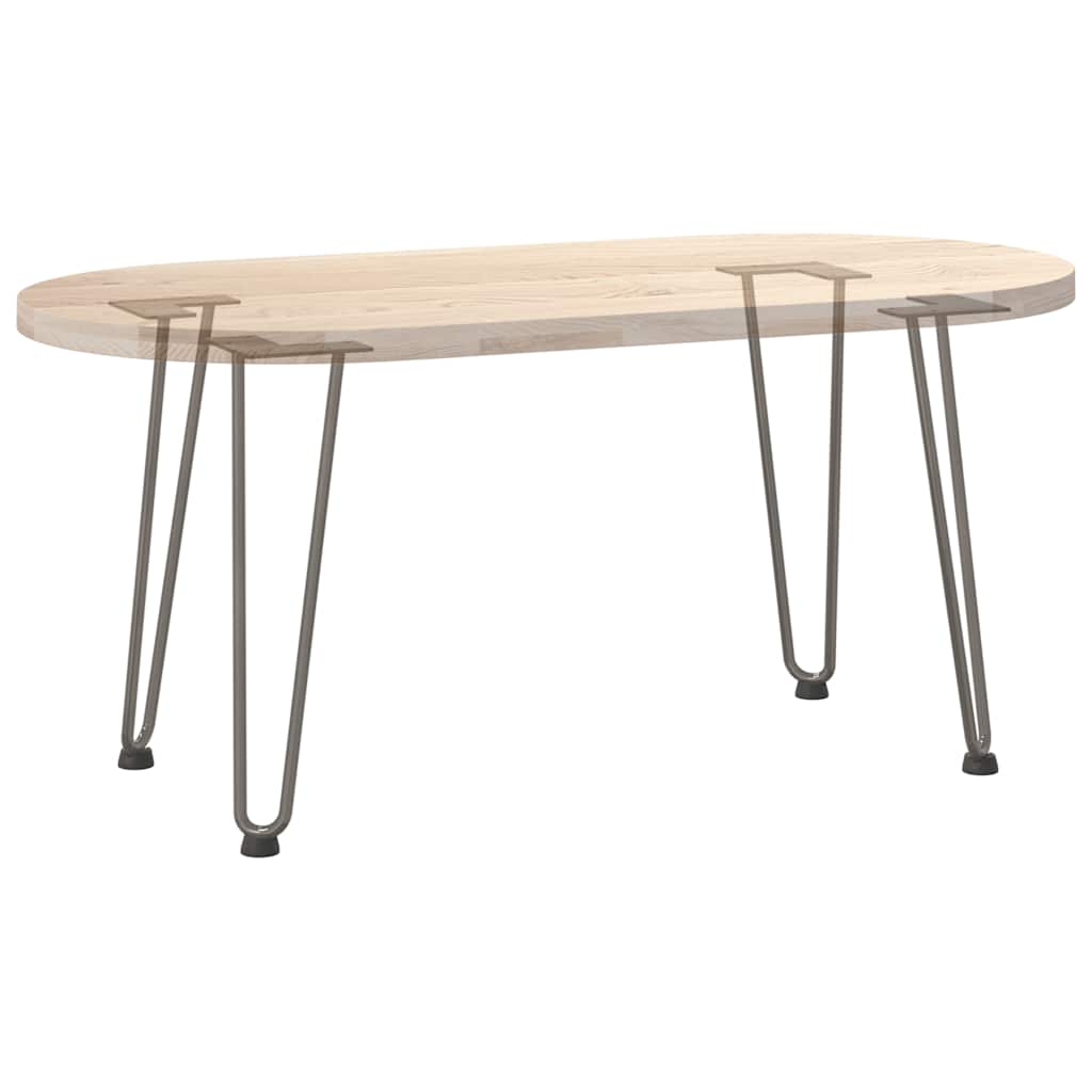 Haarnadelbeine für Couchtisch 4 Stk. Naturstahl 42 cm Massivstahl