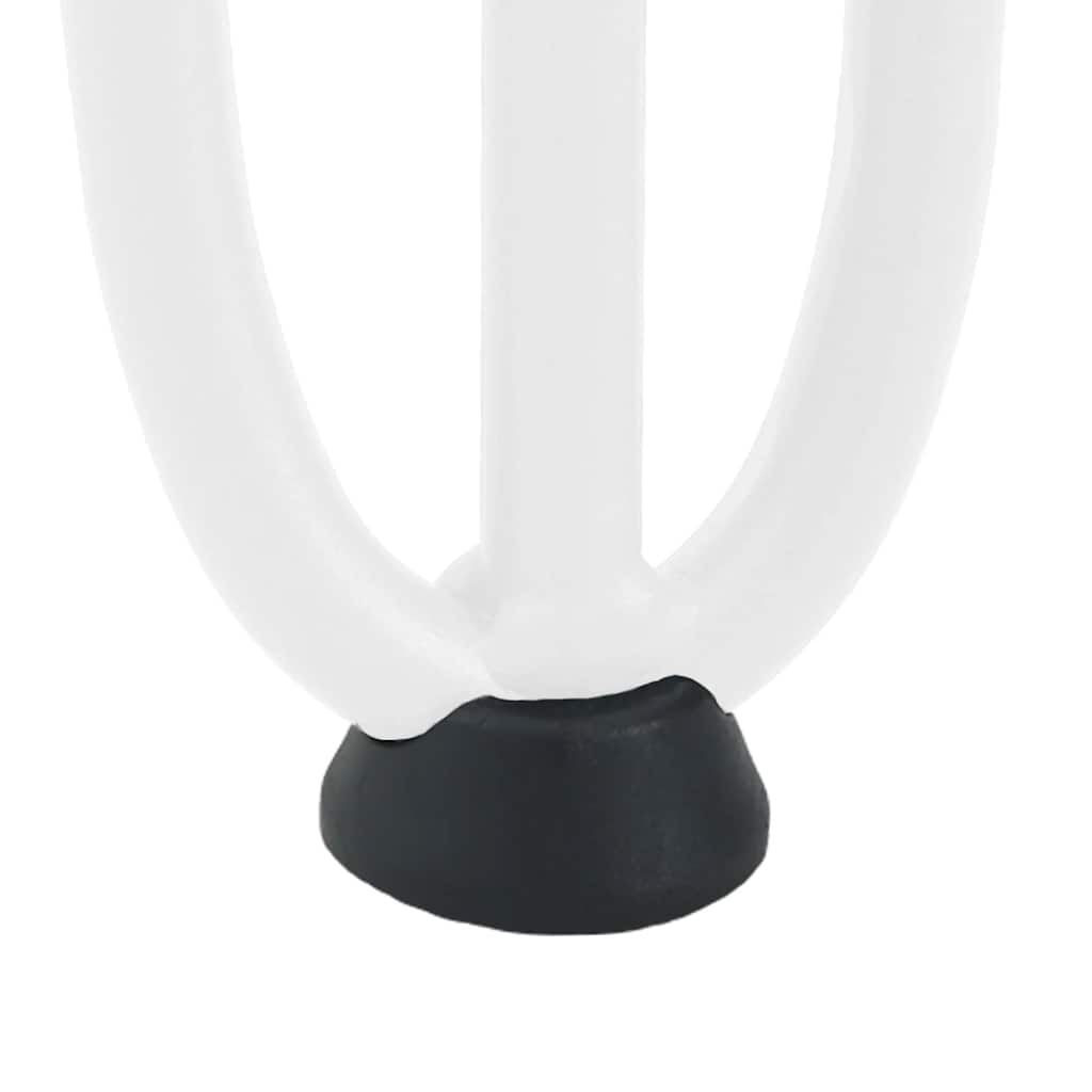 Pieds épingles à cheveux pour table basse, 4 pièces, acier massif, blanc, 10 cm