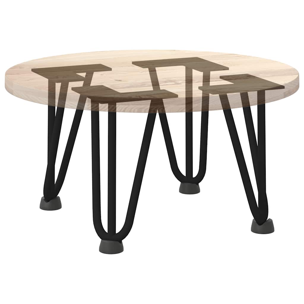 Pieds en épingle à cheveux pour table basse, 4 pièces, noir, 20 cm, acier massif