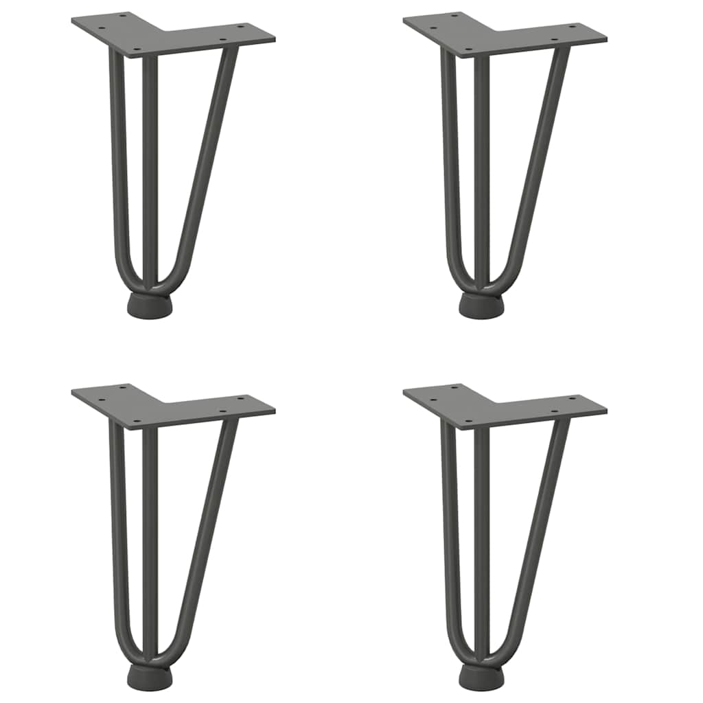Hairpin legs 4 pcs. Anthracite 20 cm solid steel