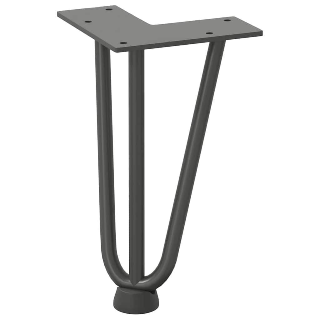 Hairpin legs 4 pcs. Anthracite 20 cm solid steel