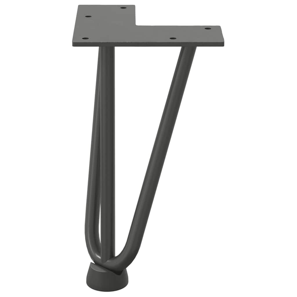 Hairpin legs 4 pcs. Anthracite 20 cm solid steel