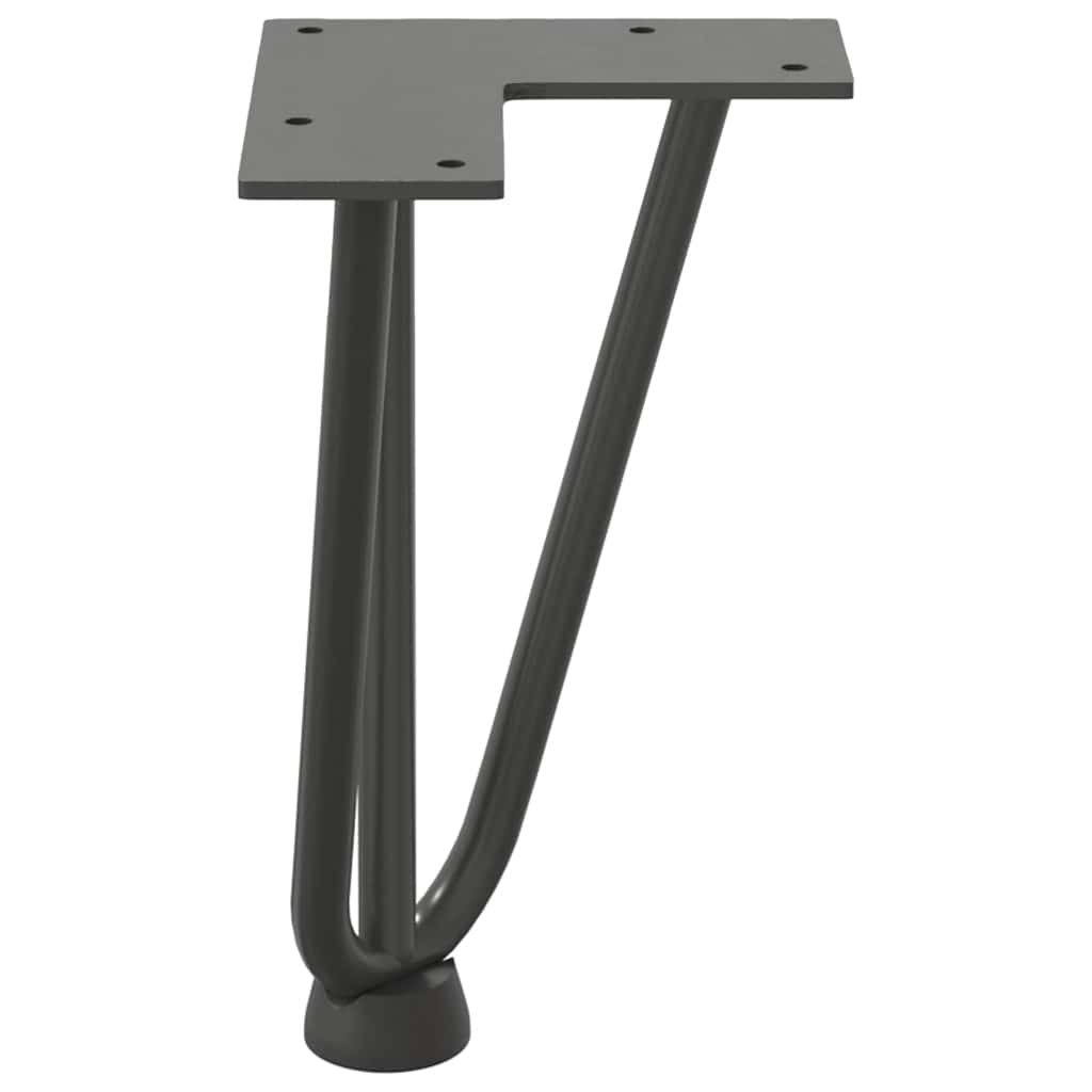 Hairpin legs 4 pcs. Anthracite 20 cm solid steel