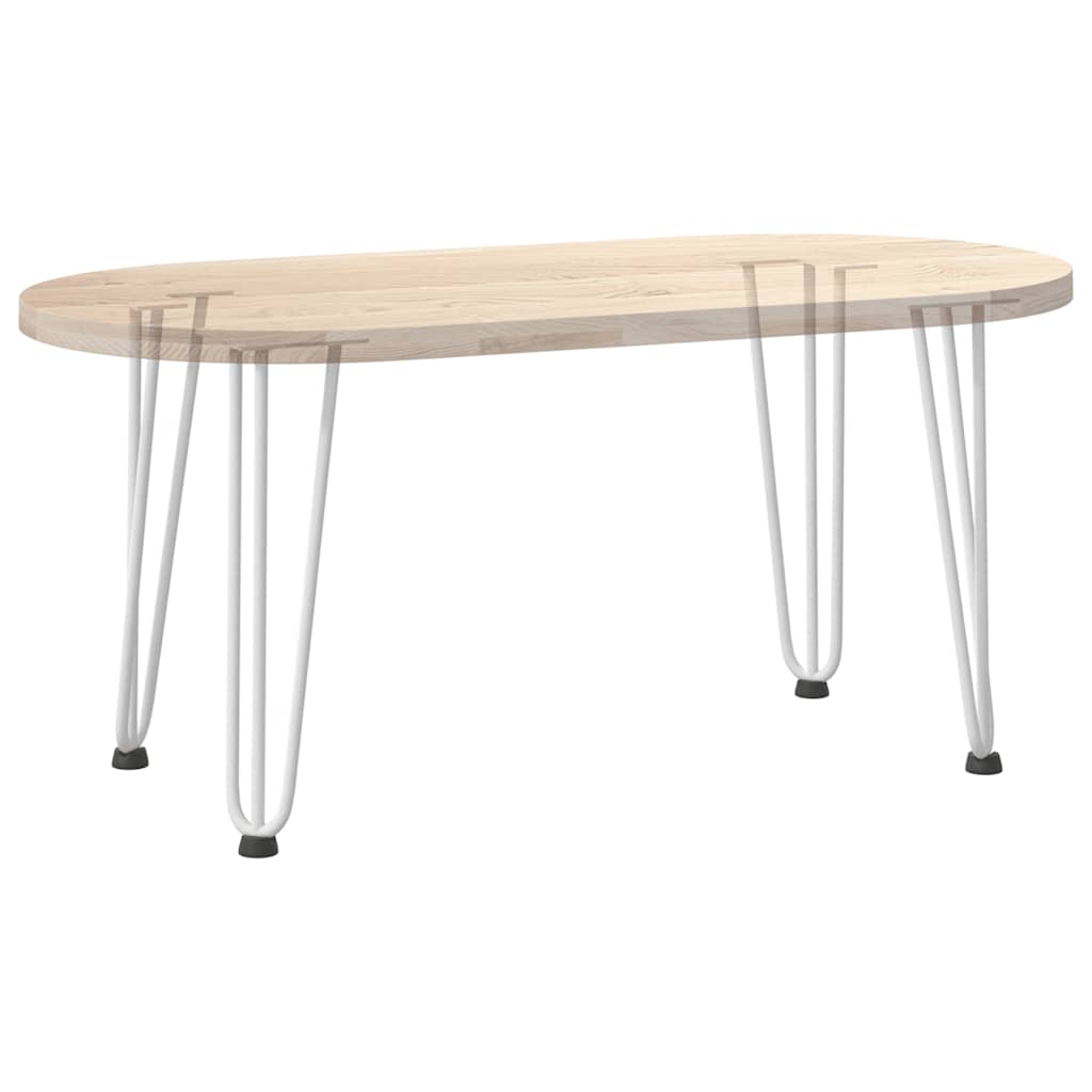Pieds épingles à cheveux pour table basse, 4 pièces, blanc, 42 cm, acier massif