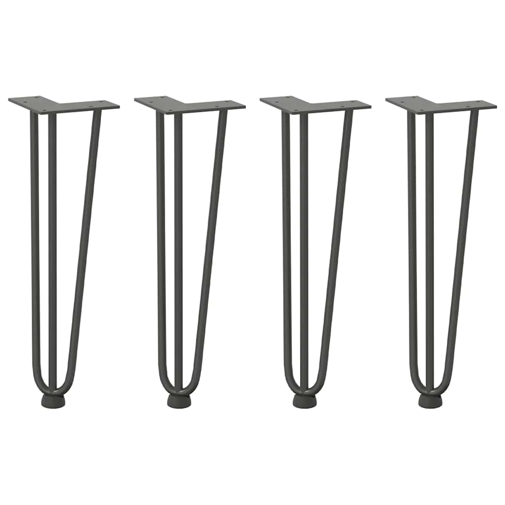 Hairpin legs 4 pcs. Anthracite 42 cm solid steel