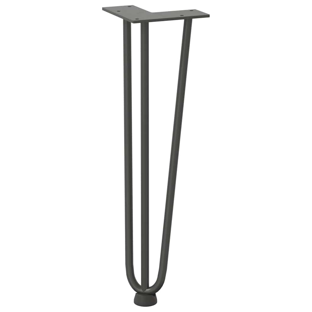 Hairpin legs 4 pcs. Anthracite 42 cm solid steel