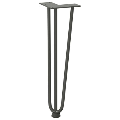 Haarnadelbeine für Couchtisch 4 Stk. Anthrazit 42 cm Massivstahl