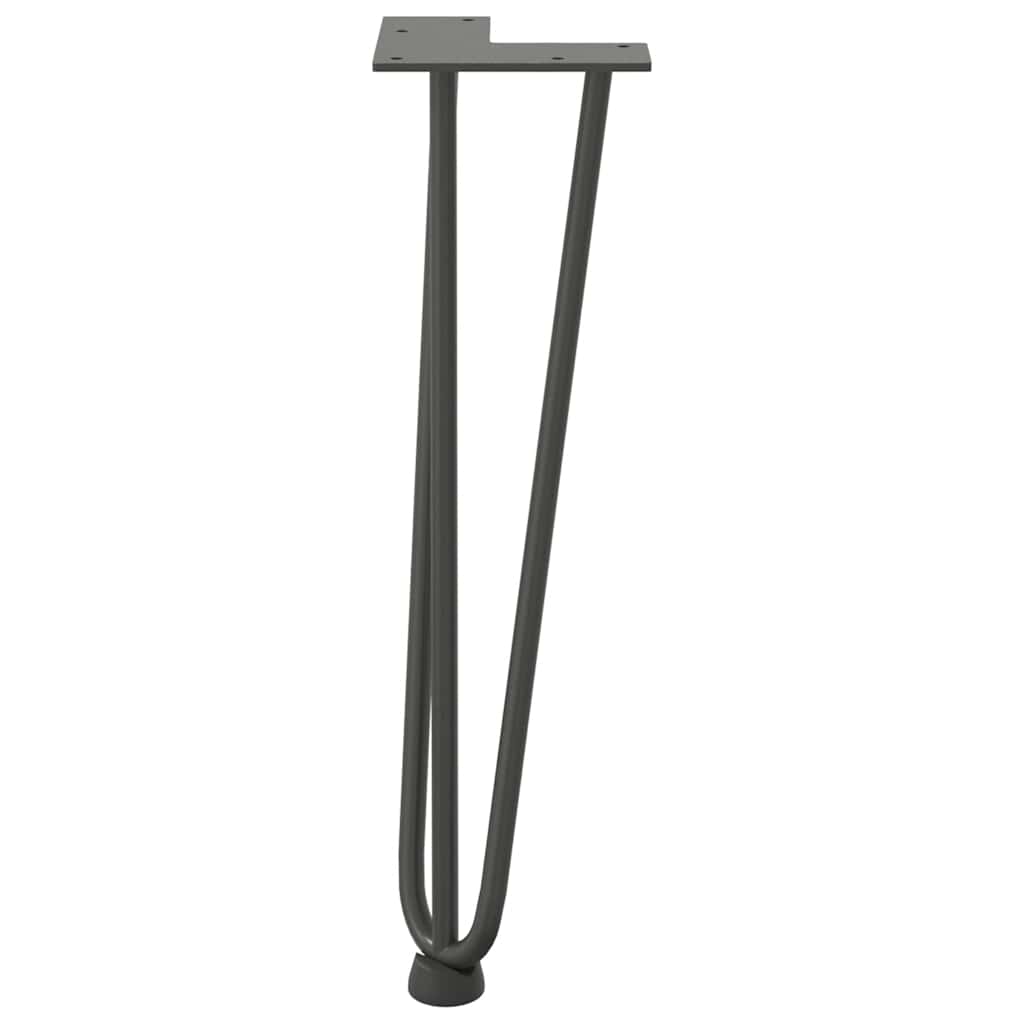 Hairpin legs 4 pcs. Anthracite 42 cm solid steel