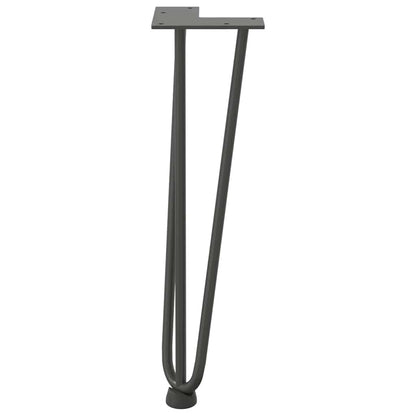 Haarnadelbeine für Couchtisch 4 Stk. Anthrazit 42 cm Massivstahl