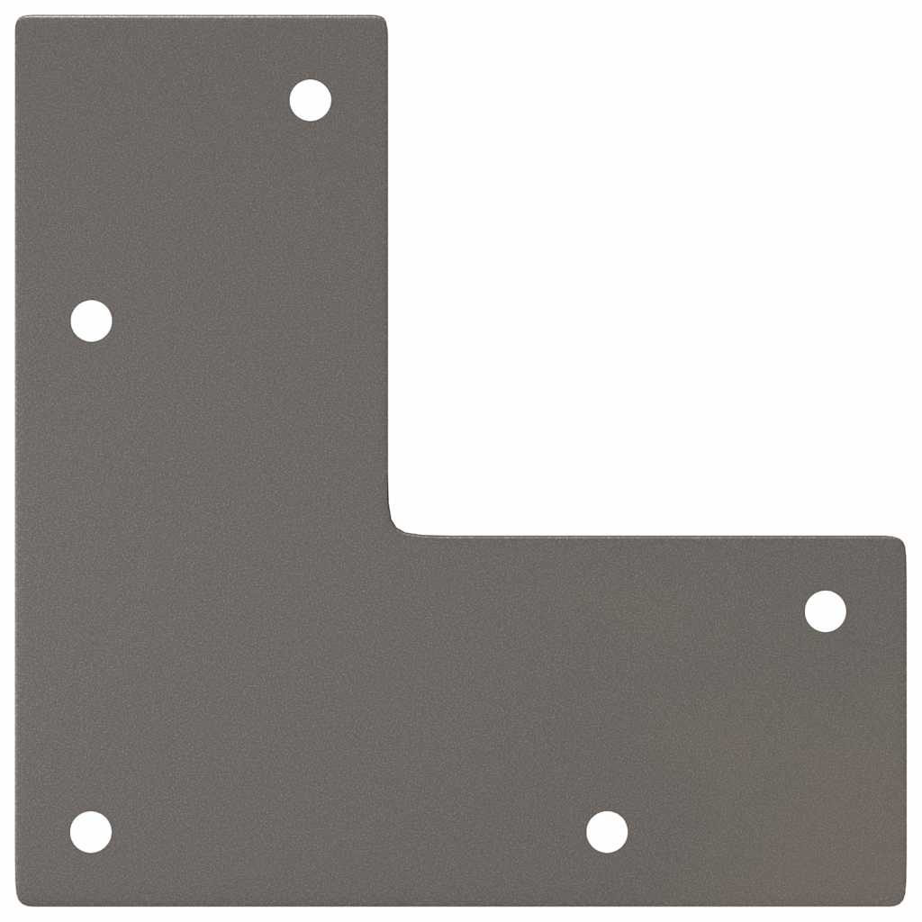 Pieds épingles à cheveux pour table basse, 4 pièces, acier naturel, 42 cm, acier massif