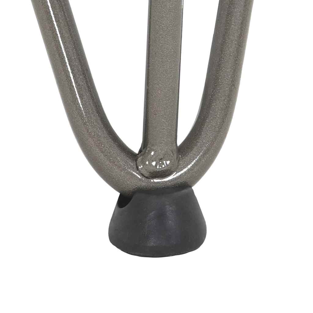 Pieds épingles à cheveux pour table basse, 4 pièces, acier naturel, 42 cm, acier massif