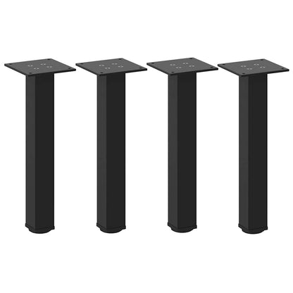 Couchtischbeine 4 Stk. Schwarz 42-44 cm Stahl