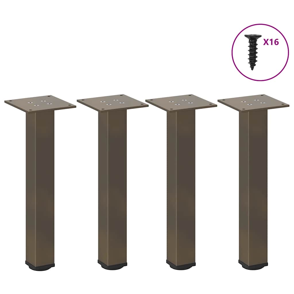 Coffee table legs 4 pcs. natural steel 42-44 cm steel
