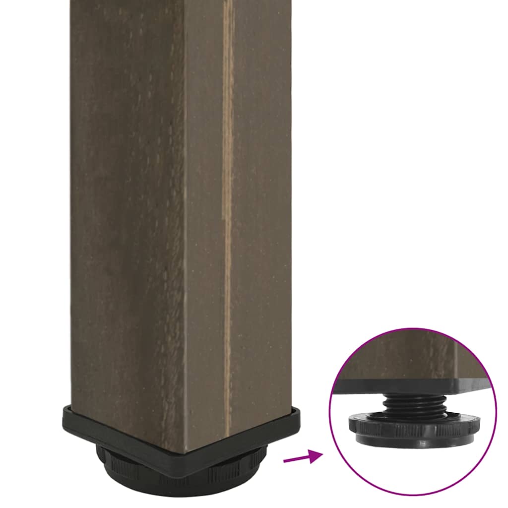 Coffee table legs 4 pcs. natural steel 42-44 cm steel