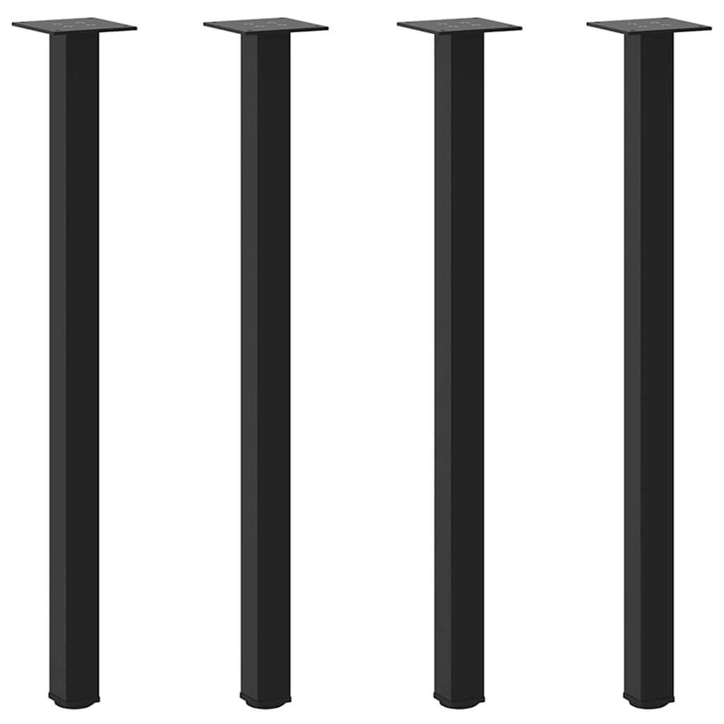 Konsolentischbeine 4 Stk. Schwarz 72-74 cm Stahl