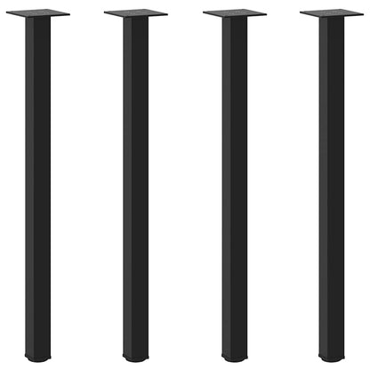 Konsolentischbeine 4 Stk. Schwarz 72-74 cm Stahl