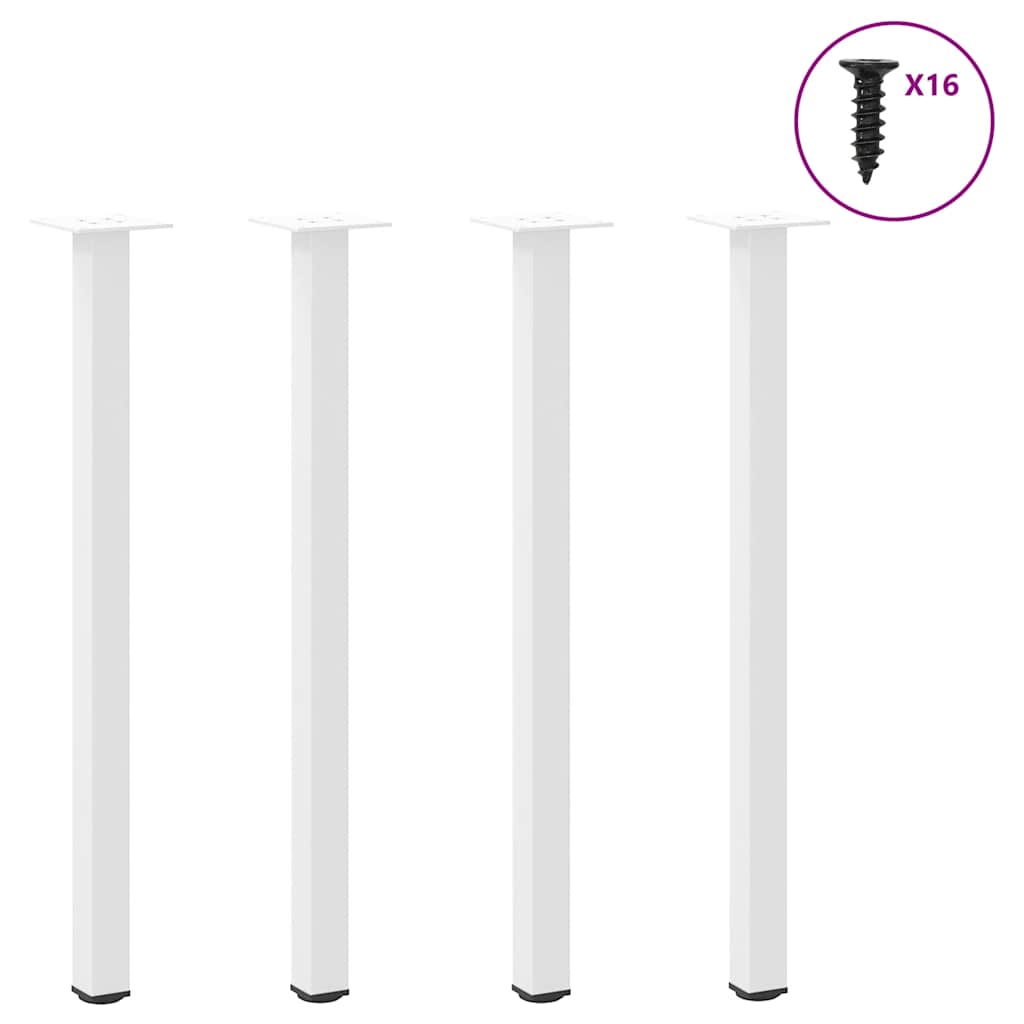 Konsolentischbeine 4 Stk. Weiß 72-74 cm Stahl