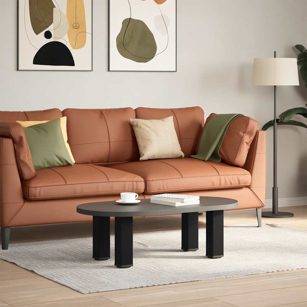 Pieds de table basse en acier noir, 4 pièces, 30-32 cm