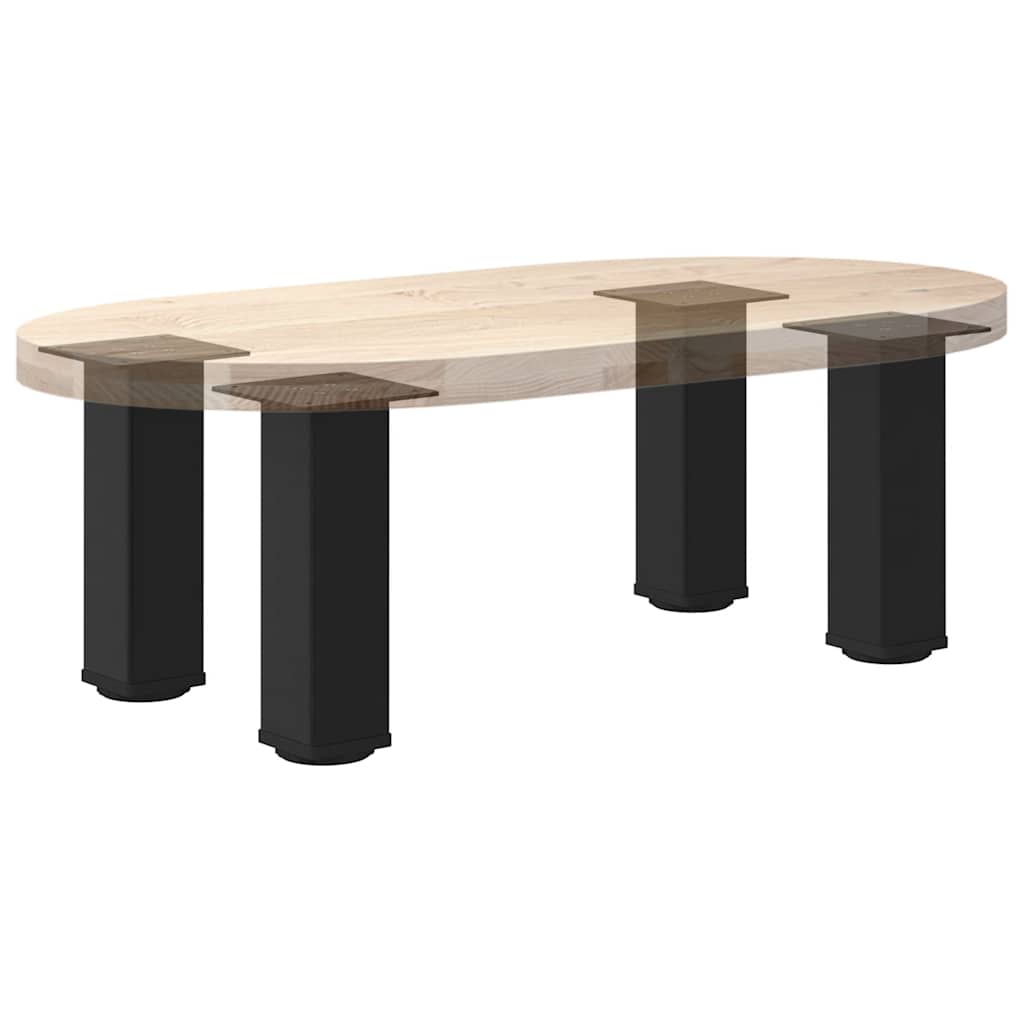 Pieds de table basse en acier noir, 4 pièces, 30-32 cm