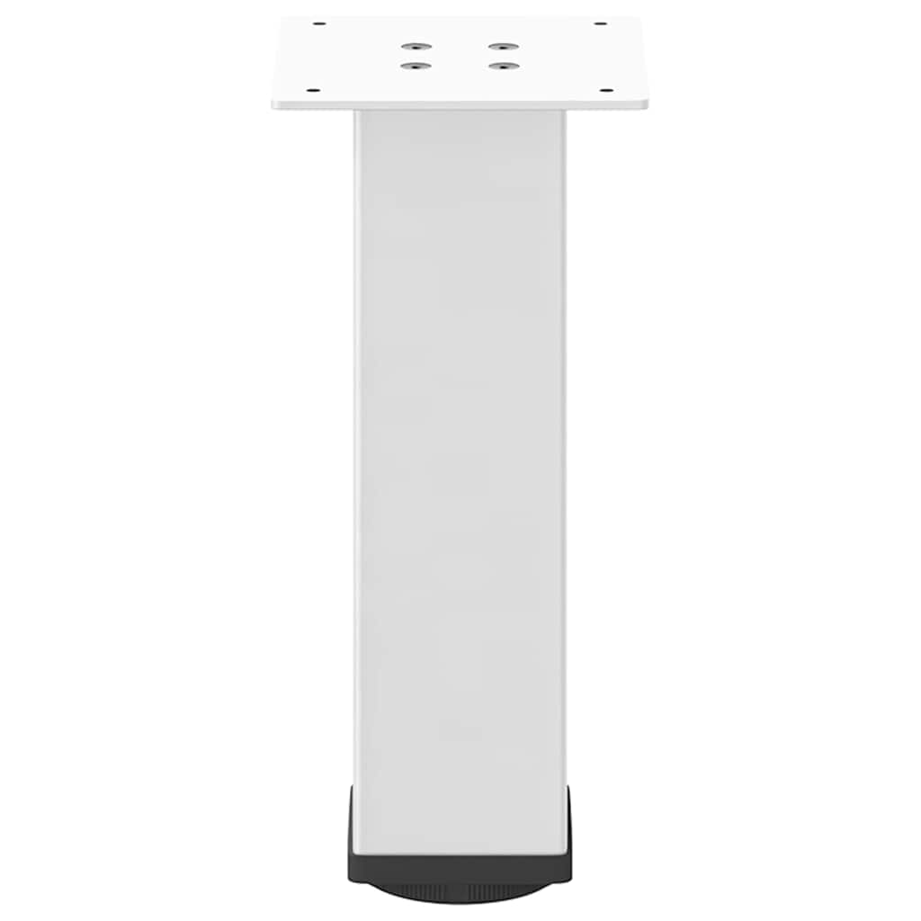 Pieds de table basse, 4 pièces, acier blanc, 30-32 cm