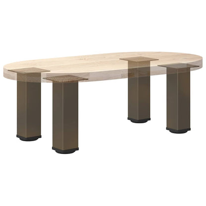 Couchtischbeine 4 Stk. Naturstahl 30-32 cm Stahl