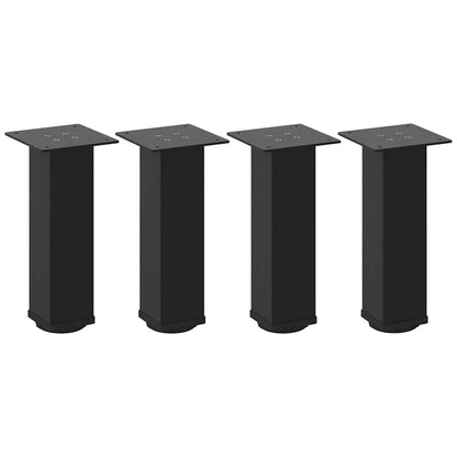 Couchtischbeine 4 Stk. Schwarz 42-44 cm Stahl