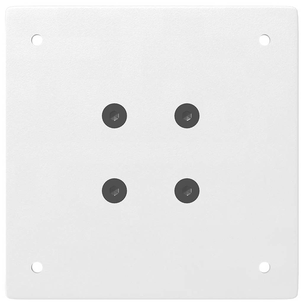 Pieds de table basse, 4 pièces, acier, blanc, 42-44 cm