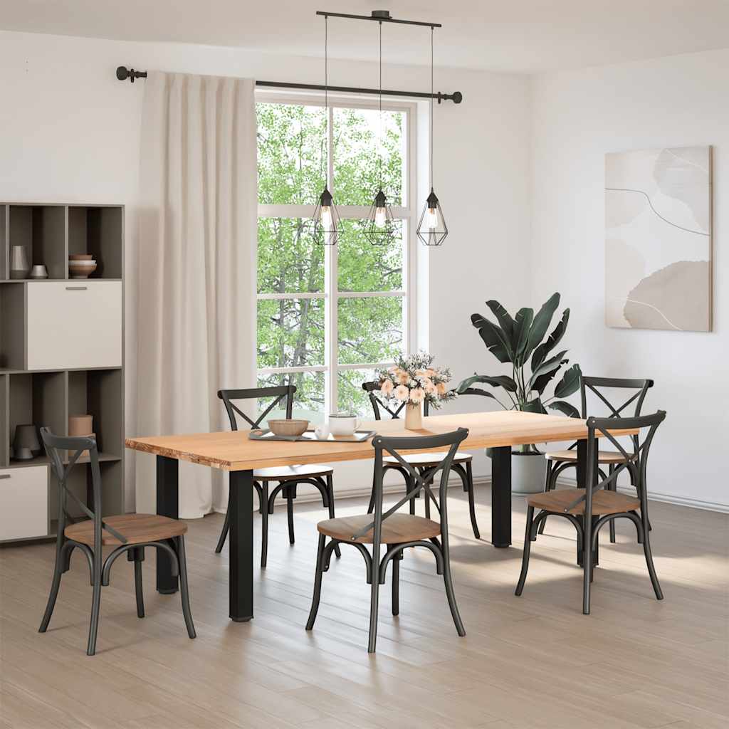 Konsolentischbeine 4 Stk. Schwarz 72-74 cm Stahl