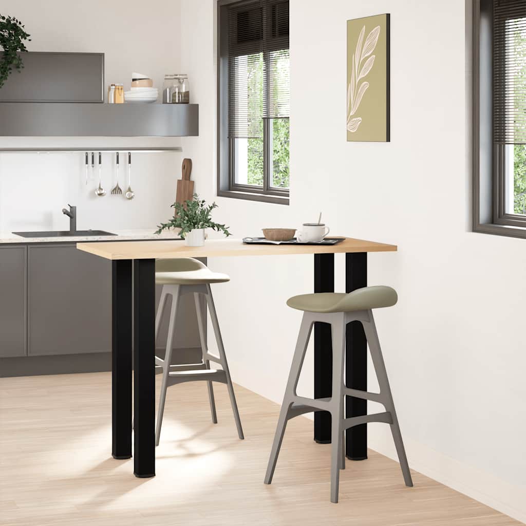 Bartischbeine 4 Stk. Schwarz 90-92 cm Stahl