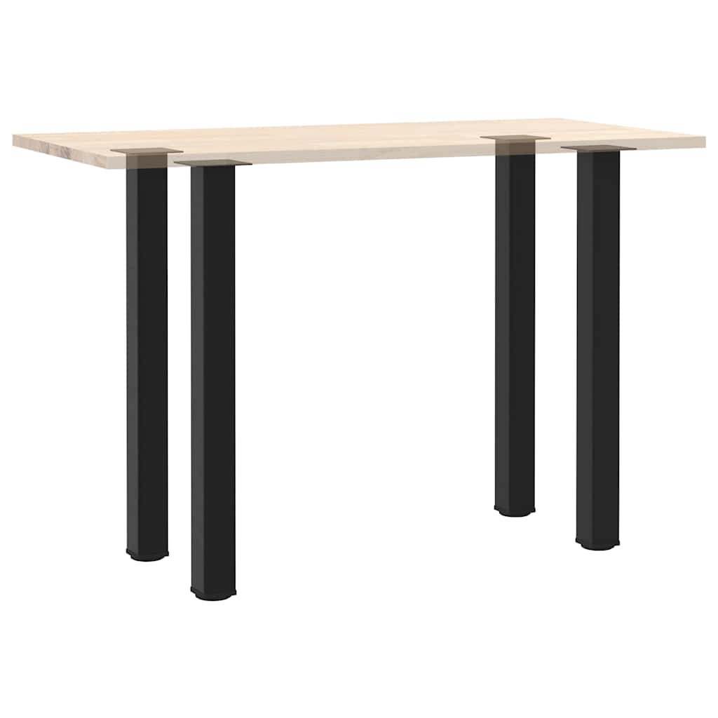 Bartischbeine 4 Stk. Schwarz 90-92 cm Stahl