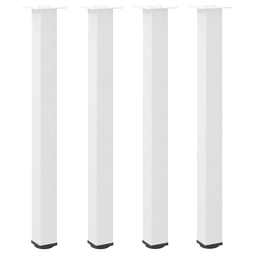 Bartischbeine 4 Stk. Weiß 90-92 cm Stahl