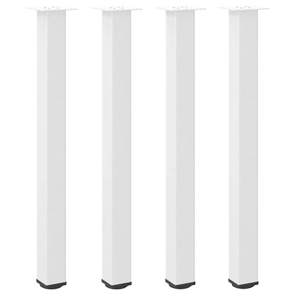 Bartischbeine 4 Stk. Weiß 90-92 cm Stahl