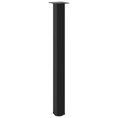 Bartischbeine 4 Stk. Schwarz 100-102 cm Stahl