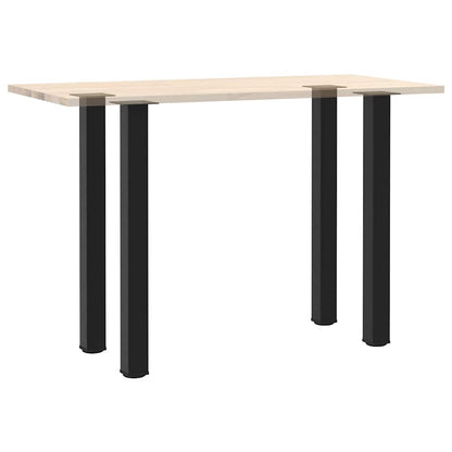 Bartischbeine 4 Stk. Schwarz 100-102 cm Stahl