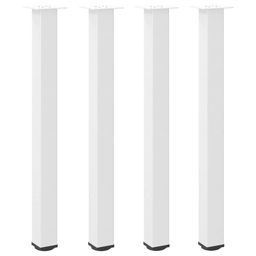 Bartischbeine 4 Stk. Weiß 100-102 cm Stahl