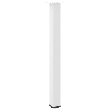 Bartischbeine 4 Stk. Weiß 100-102 cm Stahl