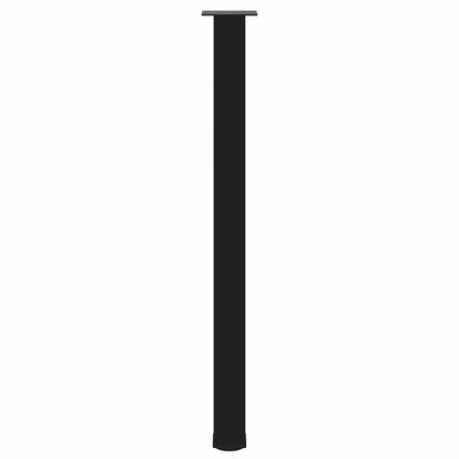 Bartischbeine 4 Stk. Schwarz 110-112 cm Stahl