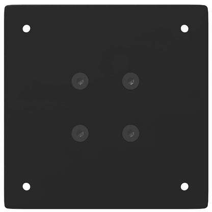 Bartischbeine 4 Stk. Schwarz 110-112 cm Stahl