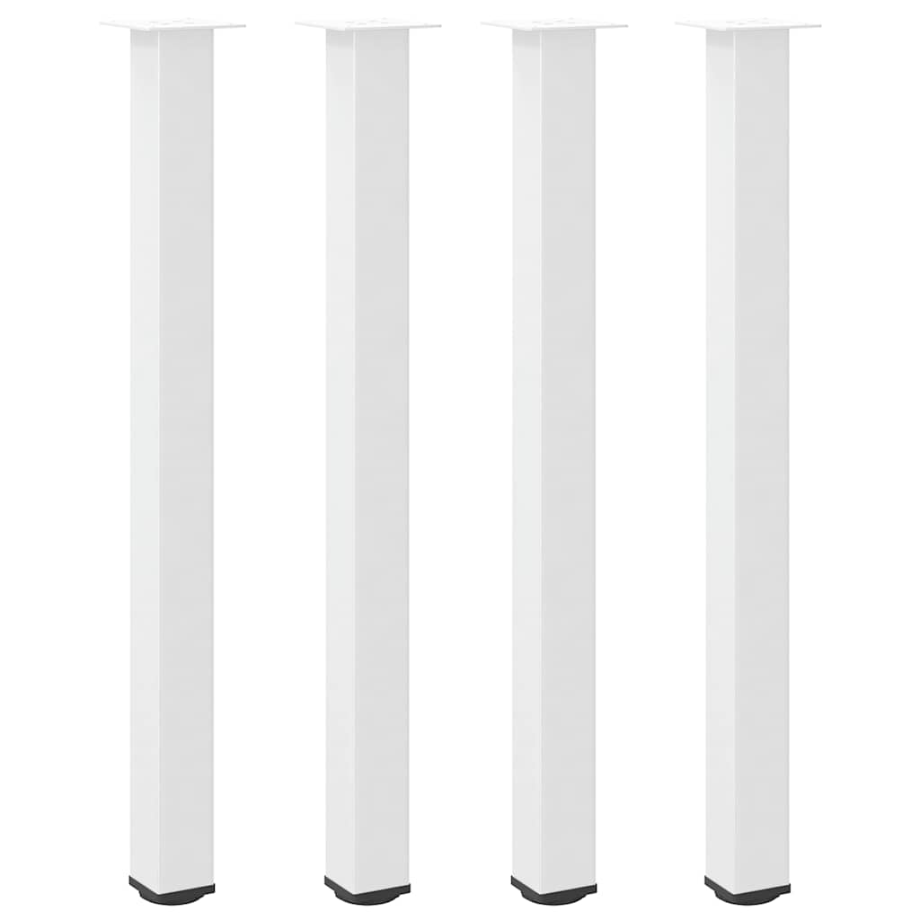 Bartischbeine 4 Stk. Weiß 110-112 cm Stahl