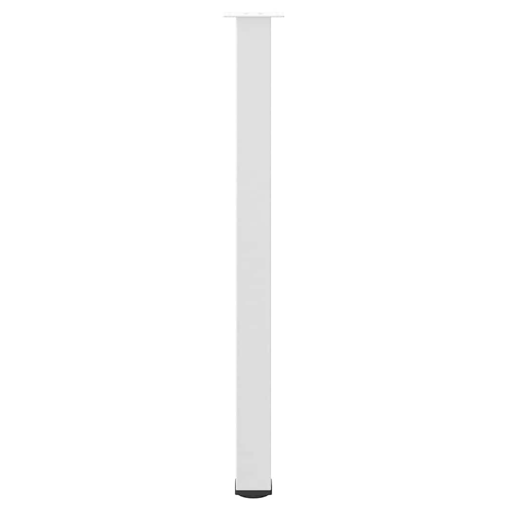 Bartischbeine 4 Stk. Weiß 110-112 cm Stahl