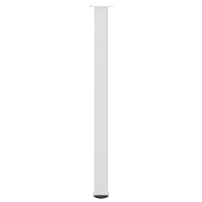 Bartischbeine 4 Stk. Weiß 110-112 cm Stahl