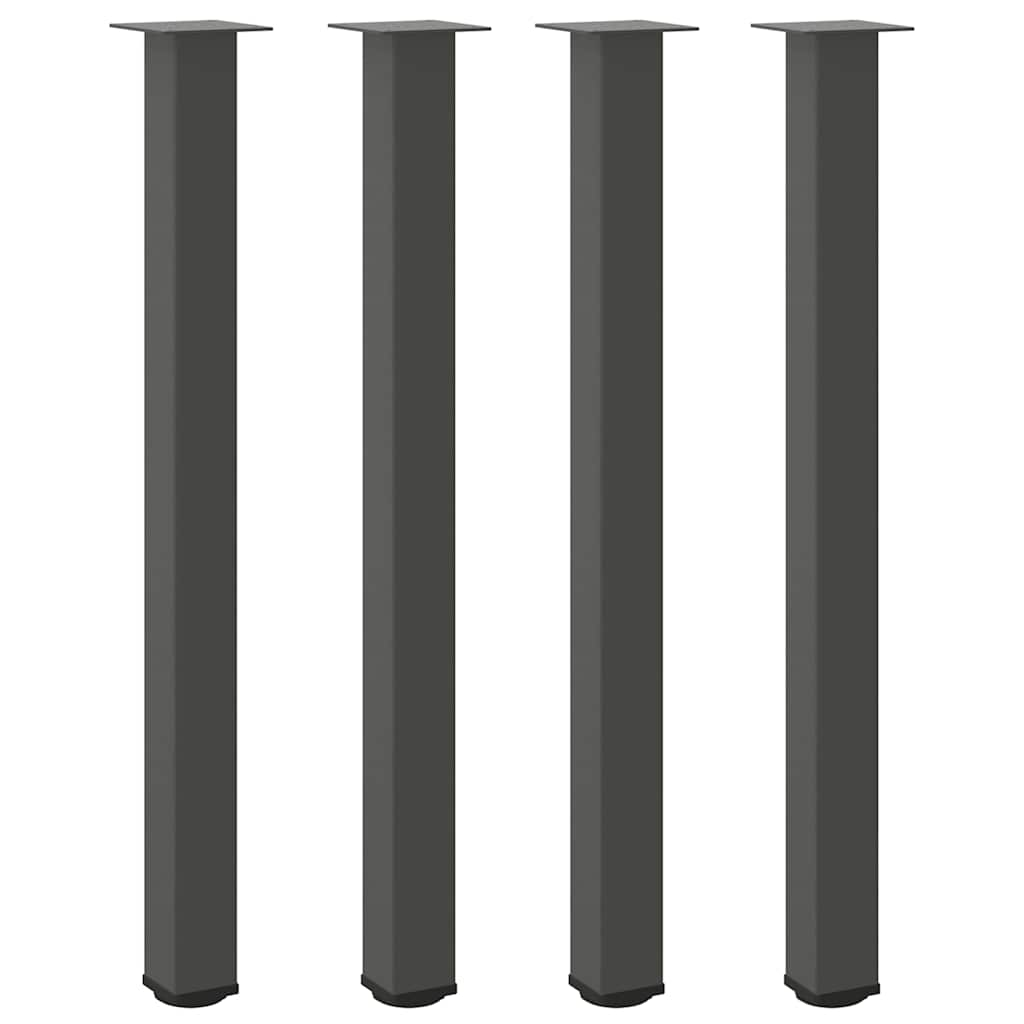 Bartischbeine 4 Stk. Anthrazit 110-112 cm Stahl