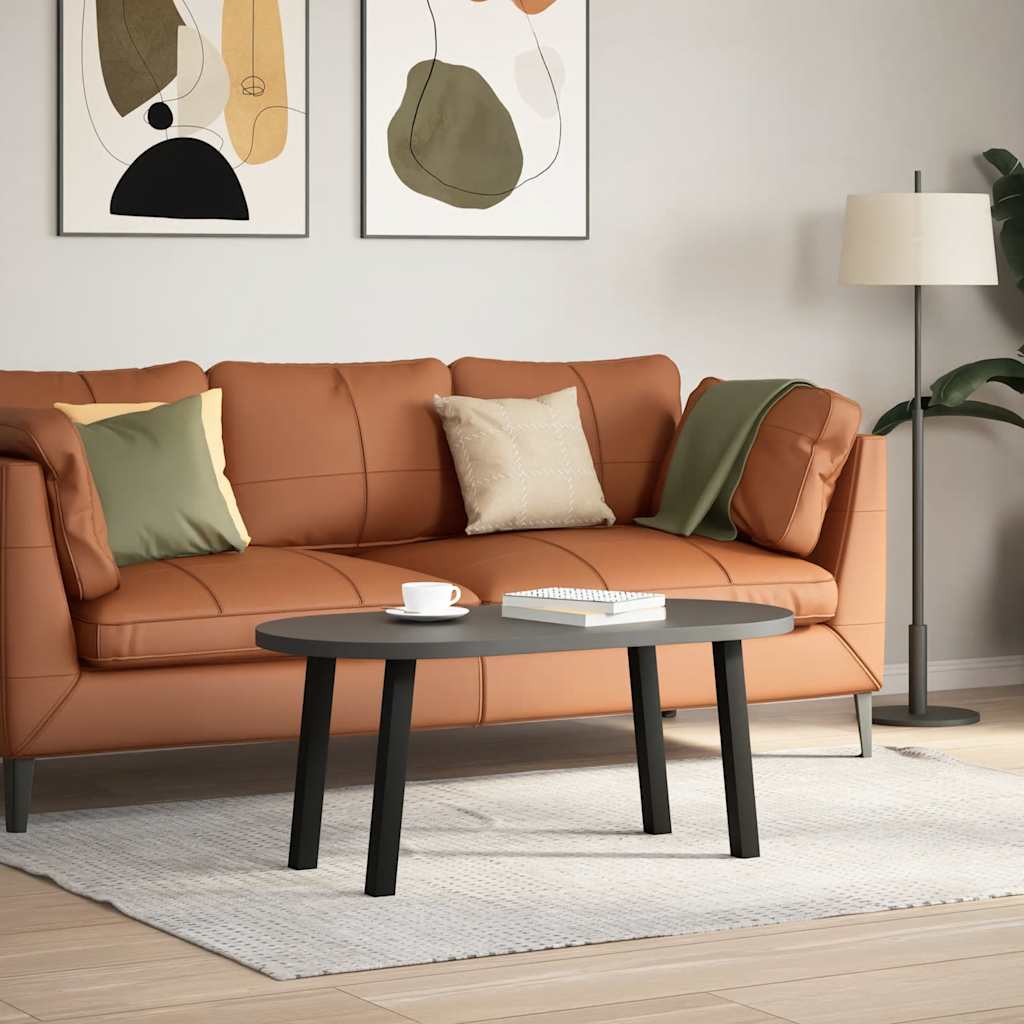 Pieds de table basse, 4 pièces, acier noir, 30 cm