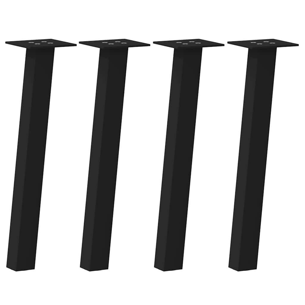 Couchtischbeine 4 Stk. Schwarz 42 cm Stahl